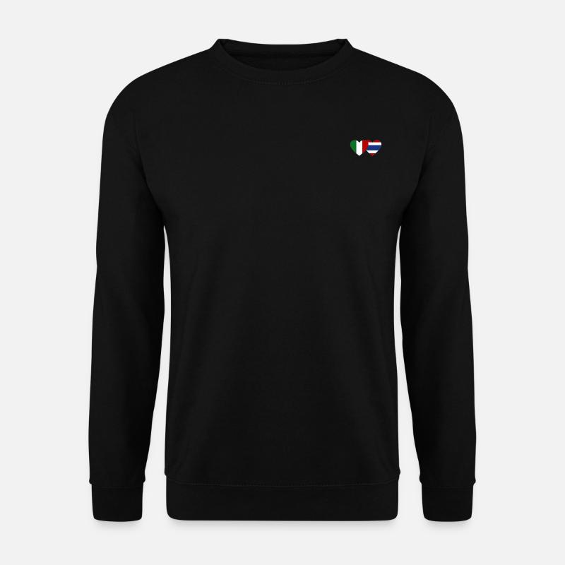 Italien Thailand Flagge Herz - Unisex Pullover - Schwarz