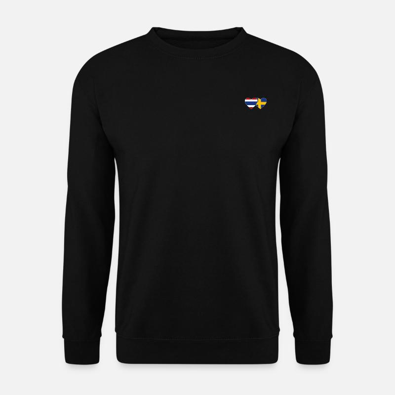 Thailand Schweden Flagge Herz - Unisex Pullover - Schwarz