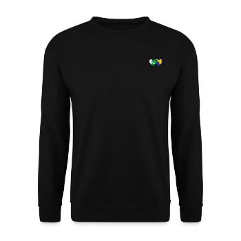 Pakistan Bosnie drapeau coeur - Sweat-shirt Unisexe - noir - Devant - Alina (178cm) & Michal (187cm)