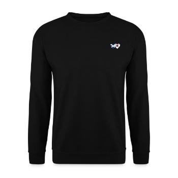 Ecosse Corée du Sud Drapeau Coeur - Sweat-shirt Unisexe - noir - Devant - Alina (178cm) & Michal (187cm)