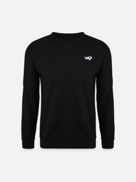 Schottland Südkorea Flagge Herz - Unisex Pullover - Schwarz