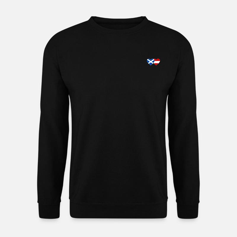 Ecosse Autriche Drapeau Coeur - Sweat-shirt Unisexe - noir