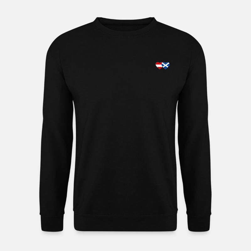 Autriche Ecosse drapeau coeur - Sweat-shirt Unisexe - noir