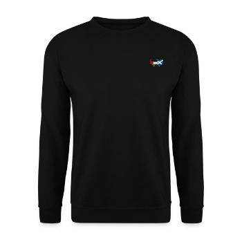 Palestine Ecosse drapeau coeur - Sweat-shirt Unisexe - noir - Devant - Alina (178cm) & Michal (187cm)