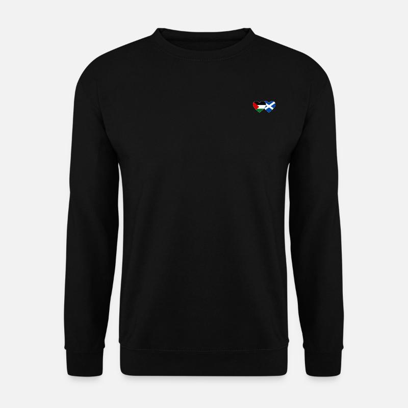 Palestine Ecosse drapeau coeur - Sweat-shirt Unisexe - noir