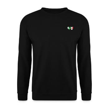Coeur de drapeau du Pakistan Canada - Sweat-shirt Unisexe - noir - Devant - Alina (178cm) & Michal (187cm)