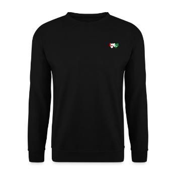 Canada Pakistan flag heart - Unisex Sweatshirt - black - Front - Alina (178cm) & Michal (187cm)