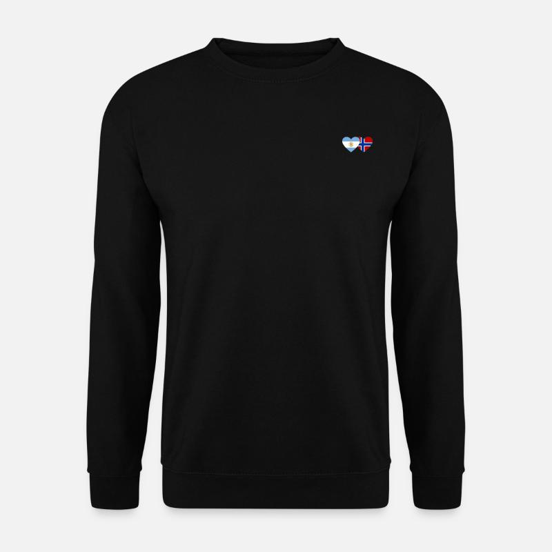 Argentina Norway Flag Heart - Unisex Sweatshirt - black