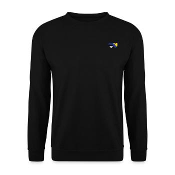 Estonie Bosnie Drapeau Coeur - Sweat-shirt Unisexe - noir - Devant - Alina (178cm) & Michal (187cm)