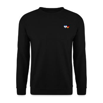 Argentine Allemagne Drapeau Coeur - Sweat-shirt Unisexe - noir - Devant - Alina (178cm) & Michal (187cm)