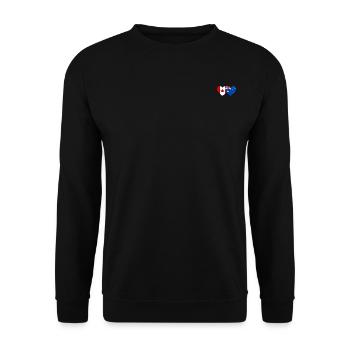 Canada Australia Flag Heart - Unisex Sweatshirt - black - Front - Alina (178cm) & Michal (187cm)