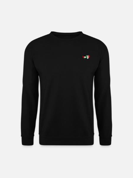 Palestine Mexique drapeau coeur - Sweat-shirt Unisexe - noir