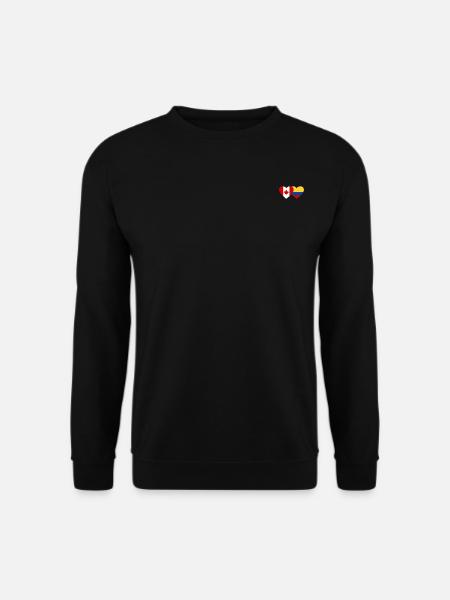 Kanada Kolumbien Flagge Herz - Unisex Pullover - Schwarz