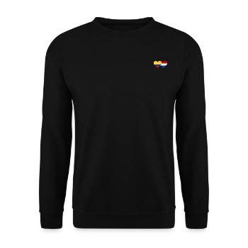 Colombia Holland Flag Heart - Unisex Sweatshirt - black - Front - Alina (178cm) & Michal (187cm)