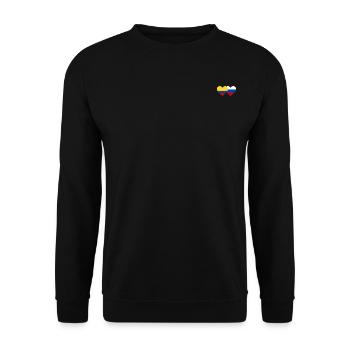 Colombia Russia Flag Heart - Unisex Sweatshirt - black - Front - Alina (178cm) & Michal (187cm)