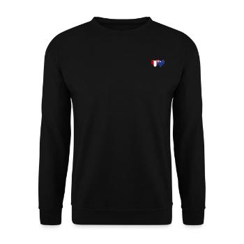 Peru Neuseeland Flagge Herz - Unisex Pullover - Schwarz - Vorne - Alina (178cm) & Michal (187cm)
