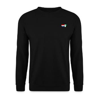 Holland Nigeria Flag Heart - Unisex Sweatshirt - black - Front - Alina (178cm) & Michal (187cm)