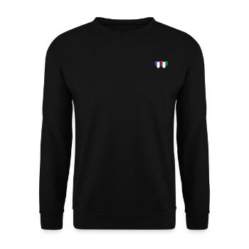 France Nigeria Flag Heart - Unisex Sweatshirt - black - Front - Alina (178cm) & Michal (187cm)