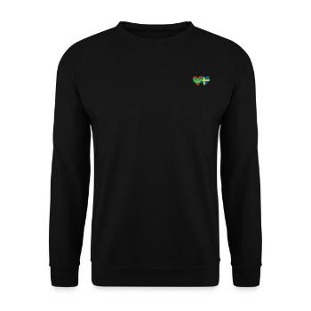 Mauritania Sweden Flag Heart - Unisex Sweatshirt - black - Front - Alina (178cm) & Michal (187cm)