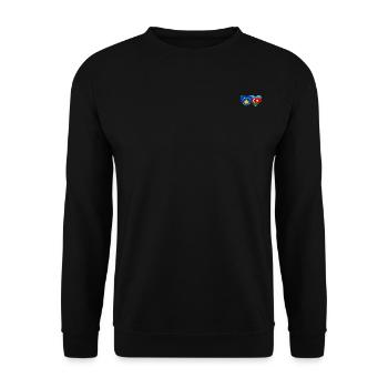 Kosovo Azerbaijan Flag Heart - Unisex Sweatshirt - black - Front - Alina (178cm) & Michal (187cm)
