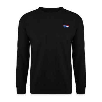 Australia Holland Flag Heart Flag used - Unisex Sweatshirt - black - Front - Alina (178cm) & Michal (187cm)