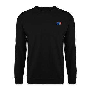 Drapeau de l’Australie France Coeur - Sweat-shirt Unisexe - noir - Devant - Alina (178cm) & Michal (187cm)