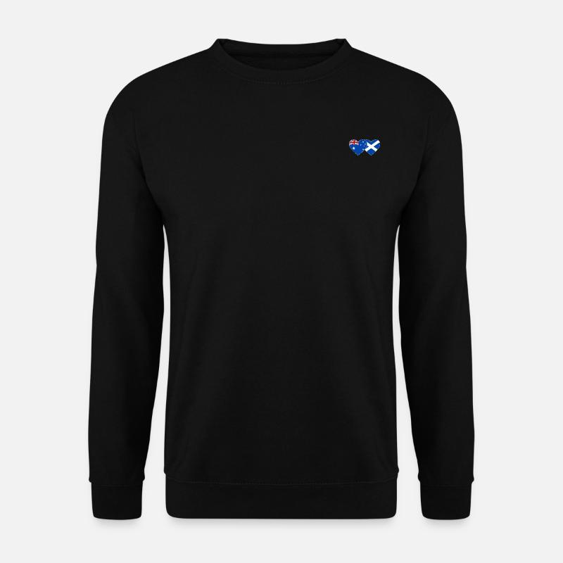 Australia Scotland Flag Heart - Unisex Sweatshirt - black