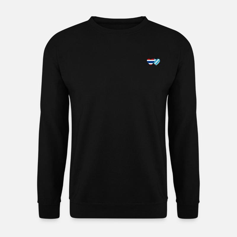 Thaïlande Bavaroise Drapeau Coeur - Sweat-shirt Unisexe - noir