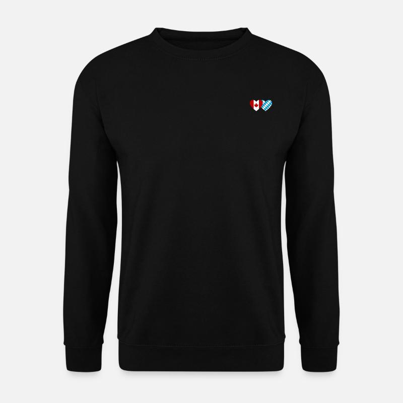 Kanada Bayern Flagge Herz - Unisex Pullover - Schwarz
