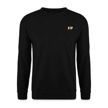 Belgium Bavaria Flag Heart - Unisex Sweatshirt - black - Front - Alina (178cm) & Michal (187cm)