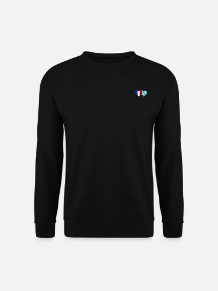 France Bavaria Flag Heart - Unisex Sweatshirt - black