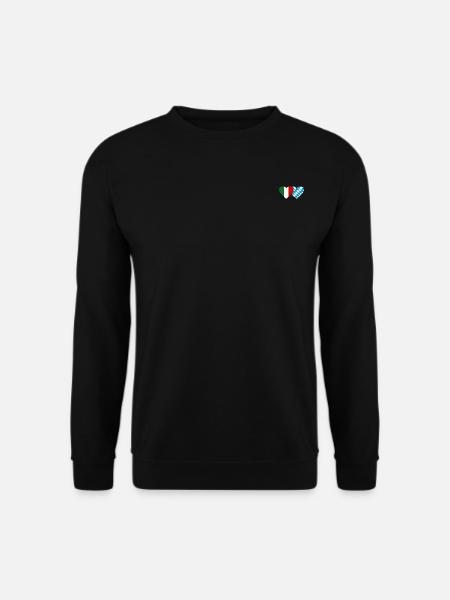 Italien Bayern Flagge Herz - Unisex Pullover - Schwarz