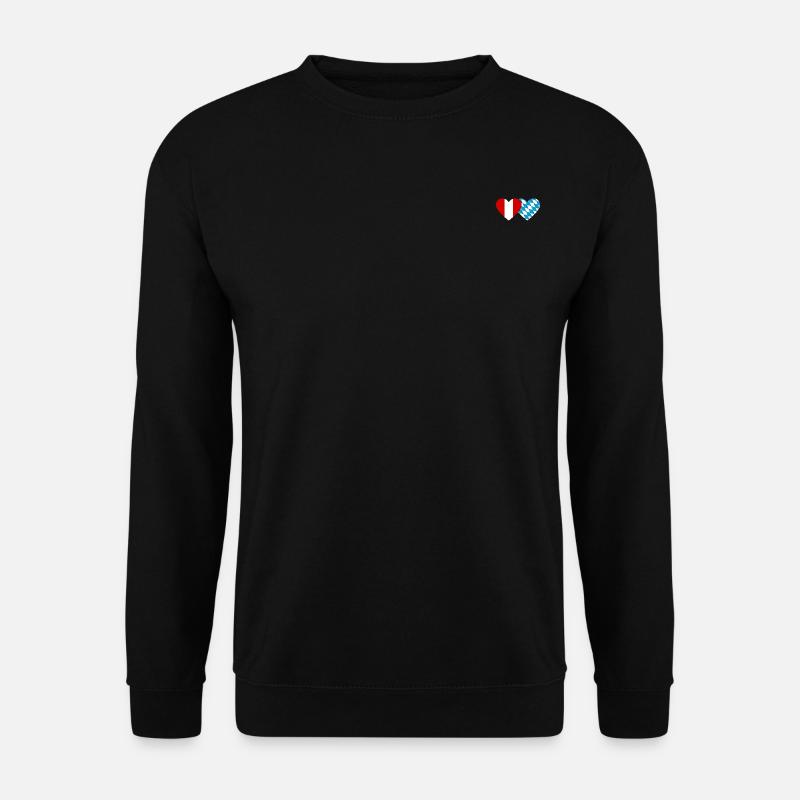 Peru Bayern Flagge Herz - Unisex Pullover - Schwarz