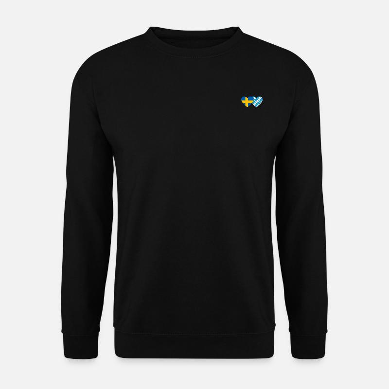 Sweden Bavaria Flag Heart - Unisex Sweatshirt - black