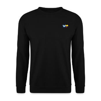 Scotland Colombia Flag Heart - Unisex Sweatshirt - black - Front - Alina (178cm) & Michal (187cm)