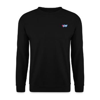 Cuba Scotland Flag Heart - Unisex Sweatshirt - black - Front - Alina (178cm) & Michal (187cm)