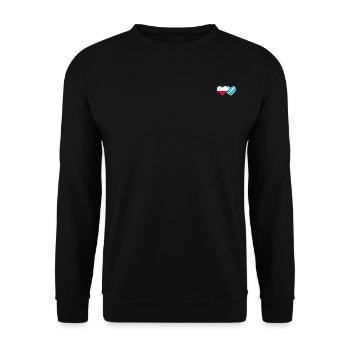 Poland Bavaria Flag Heart - Unisex Sweatshirt - black - Front - Alina (178cm) & Michal (187cm)