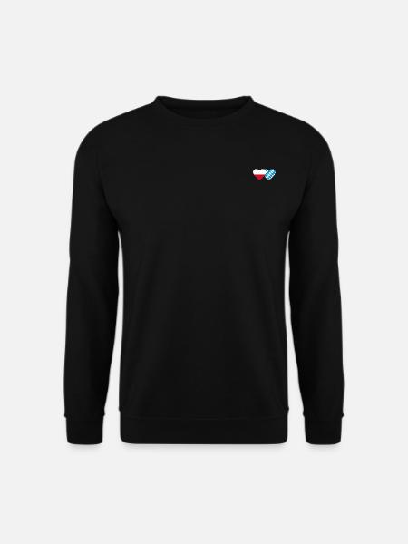 Pologne Bavière Drapeau Coeur - Sweat-shirt Unisexe - noir