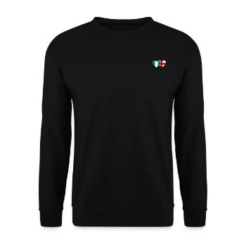 Nigeria Angleterre Drapeau Coeur - Sweat-shirt Unisexe - noir - Devant - Alina (178cm) & Michal (187cm)