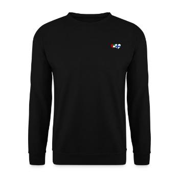 United Arab Emirates Finland Flag Heart - Unisex Sweatshirt - black - Front - Alina (178cm) & Michal (187cm)