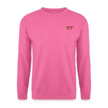 United Arab Emirates Latvia Flag Heart - Unisex Sweatshirt - pink - Front