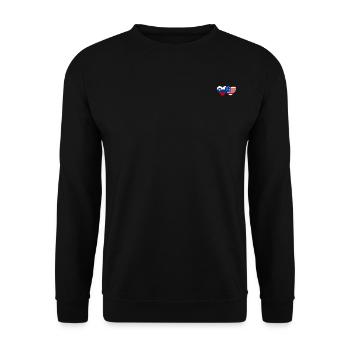 Slowenien USA Flagge Herz - Unisex Pullover - Schwarz - Vorne - Alina (178cm) & Michal (187cm)