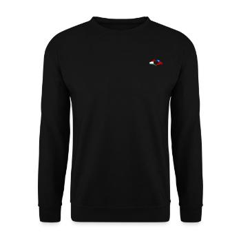 Hungary Taiwan Flag Hands Heart Shape - Unisex Sweatshirt - black - Front - Alina (178cm) & Michal (187cm)