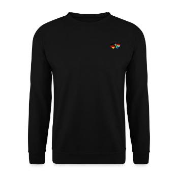 Allemagne Afrique du Sud Drapeau Mains Coeur Forme - Sweat-shirt Unisexe - noir - Devant - Alina (178cm) & Michal (187cm)