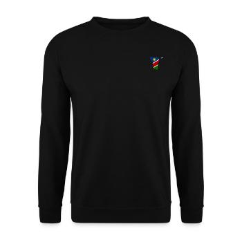 Namibia Flagge Landkarte - Unisex Pullover - Schwarz - Vorne - Alina (178cm) & Michal (187cm)