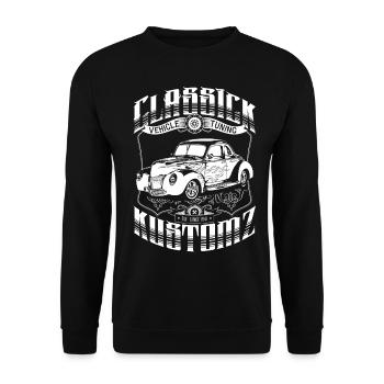 Hot Rod - Classick Kustomz (white) - Unisex Sweatshirt - black - Front - Alina (178cm) & Michal (187cm)