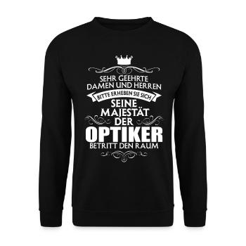 OPTIKER - Majestät - Unisex Pullover - Schwarz - Vorne - Alina (178cm) & Michal (187cm)