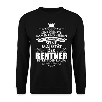 RENTNER - Majestät - Unisex Pullover - Schwarz - Vorne - Alina (178cm) & Michal (187cm)