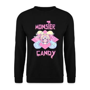 Monster Süßigkeiten - Unisex Pullover - Schwarz - Vorne - Alina (178cm) & Michal (187cm)