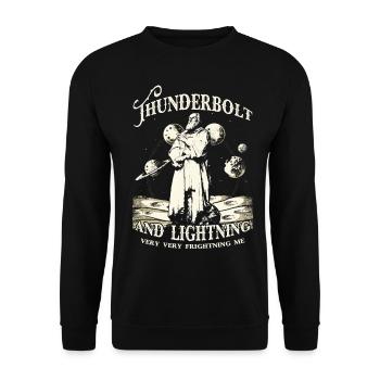 Thunderbolt and Lightning - Unisex Pullover - Schwarz - Vorne - Alina (178cm) & Michal (187cm)